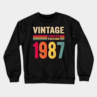 Vintage 1987 Limited Edition Birthday Crewneck Sweatshirt